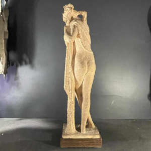 ALPHONSE DARVILLE "draped nude woman" terracotta sculpture, unique piece, 1959