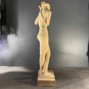ALPHONSE DARVILLE "draped nude woman" terracotta sculpture, unique piece, 1959