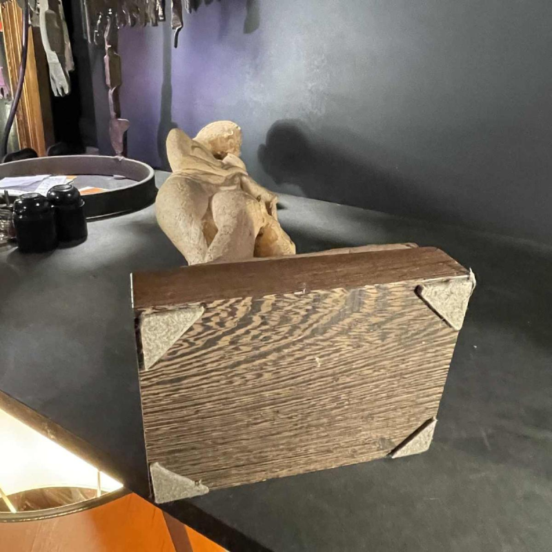 ALPHONSE DARVILLE "gedrapeerde naakte vrouw" uniek terracotta sculptuur, 1959