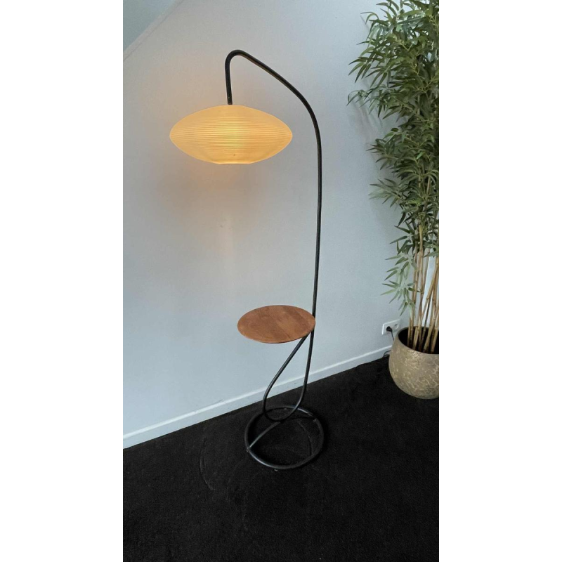 Mathieu Matégot (toegeschreven), staande lamp (lamp & tafel) buisvormig metaal