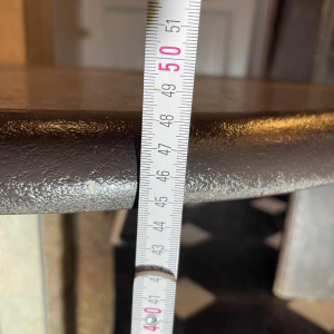 PAUL KINGMA, Table basse modulable brutaliste, pierre & laiton, re´glable 1970s