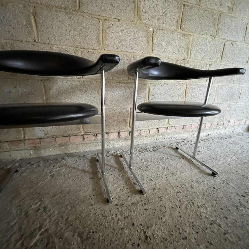 Geoffrey Harcourt voor Hans Kaufeld set of 4 stoelen " Airport Model 037 " 1960s