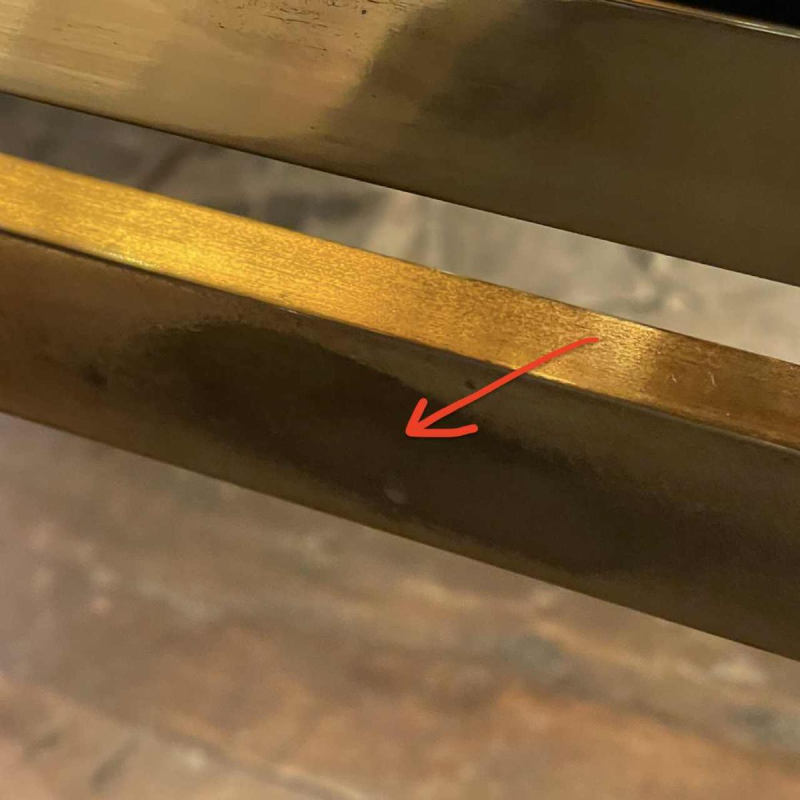 ROMEO REGA, brass & chrome coffee table, Italian design Hollywood Regency 1970s