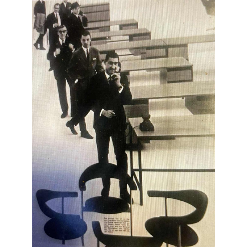 Geoffrey Harcourt for Hans Kaufeld set de 4 chaises " Airport Model 037 ", 1960s