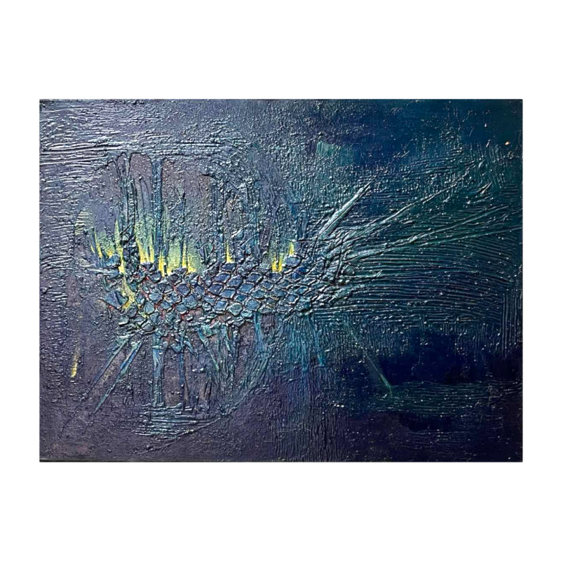 MACKOWIAK ERWIN, tableau abstrait belge, peintre huile sur panneau, ca 1960