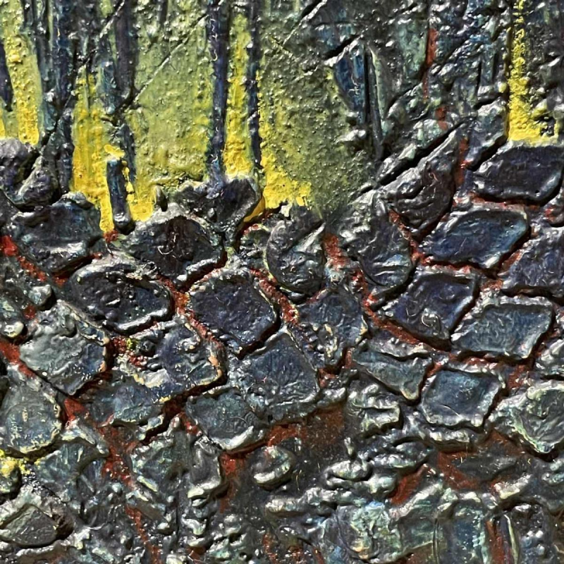 MACKOWIAK ERWIN, tableau abstrait belge, peintre huile sur panneau, ca 1960