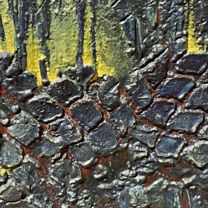 MACKOWIAK ERWIN, tableau abstrait belge, peintre huile sur panneau, ca 1960