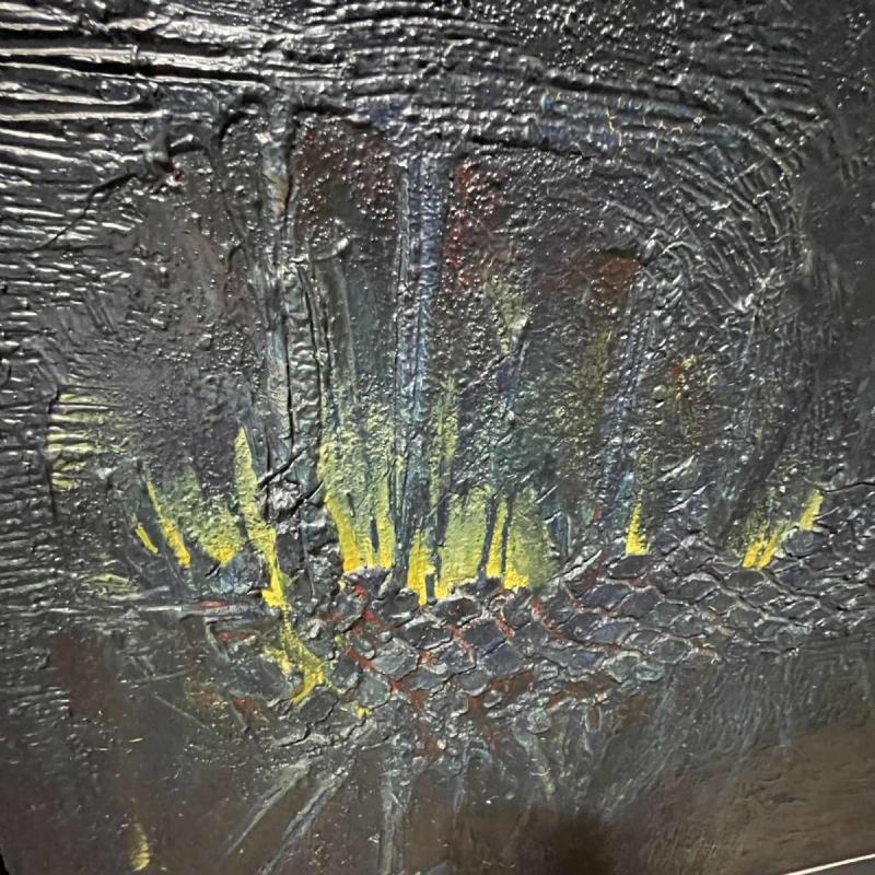 MACKOWIAK ERWIN, Belgisch abstract schilderij, olieverf op paneel, ca 1960