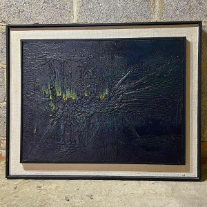 MACKOWIAK ERWIN, Belgisch abstract schilderij, olieverf op paneel, ca 1960