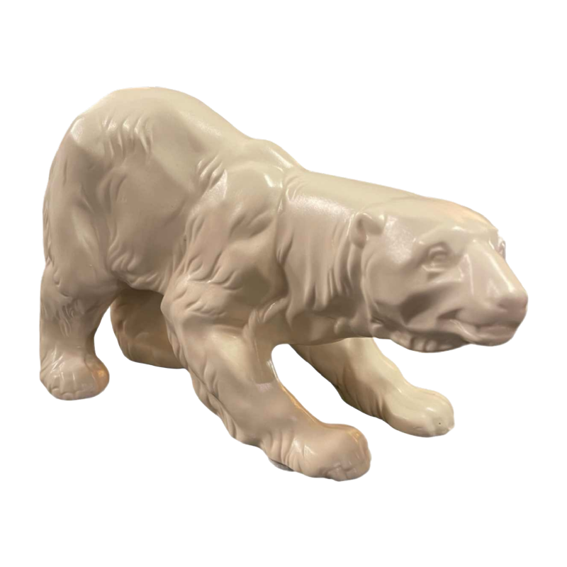 Ours polaire, sculpture Art Déco en céramique, vers 1930