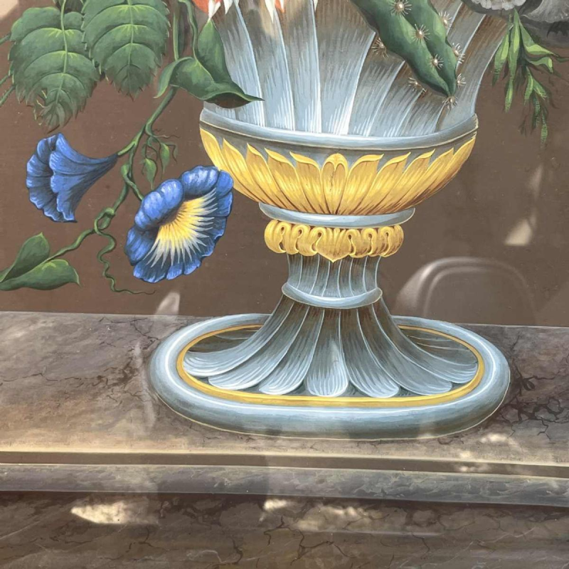 ‘Bunch of flowers’ still life painting, gouache on paper, ca 1830