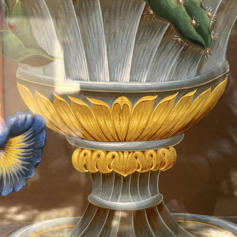 “Boeket bloemen” stilleven, schilderij gouache op papier, ca 1830