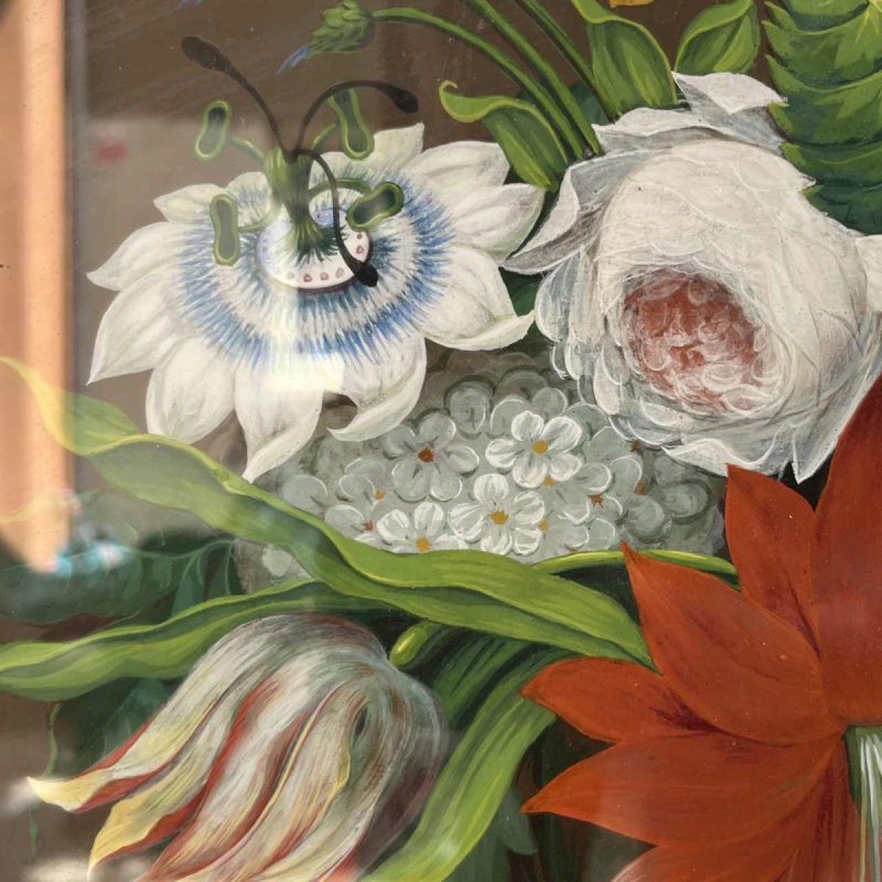 "Bouquet de fleurs" tableau nature morte, gouache sur papier, ca 1830