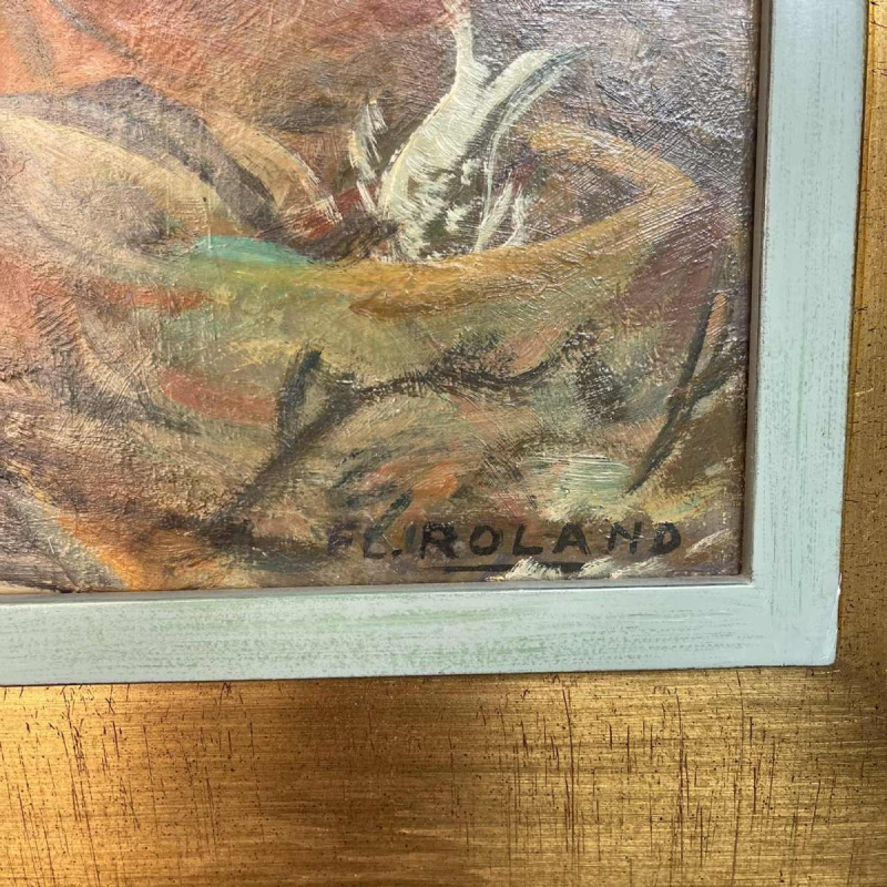 FLORY ROLAND 'Terugkeer van vissen' schilderij, olieverf op paneel, ca 1945