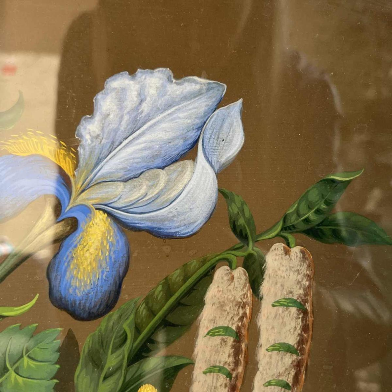 “Boeket bloemen” stilleven, schilderij gouache op papier, ca 1830