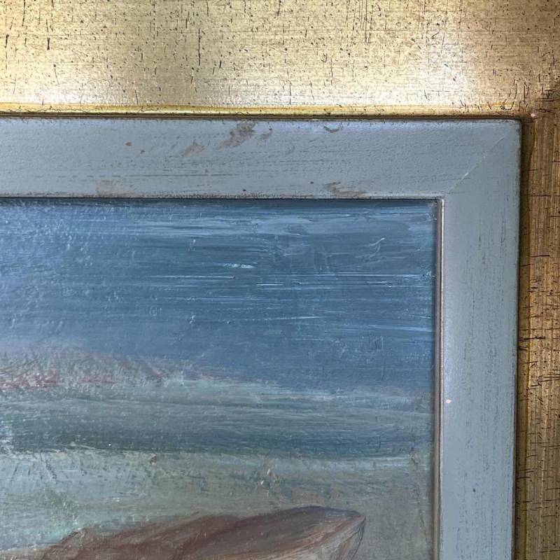 FLORY ROLAND "Retour de pêche" peinture, huile sur panneau, ca 1945