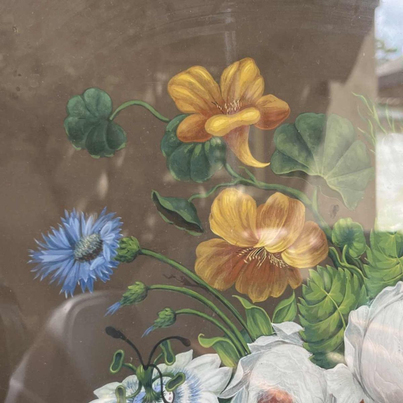 “Boeket bloemen” stilleven, schilderij gouache op papier, ca 1830