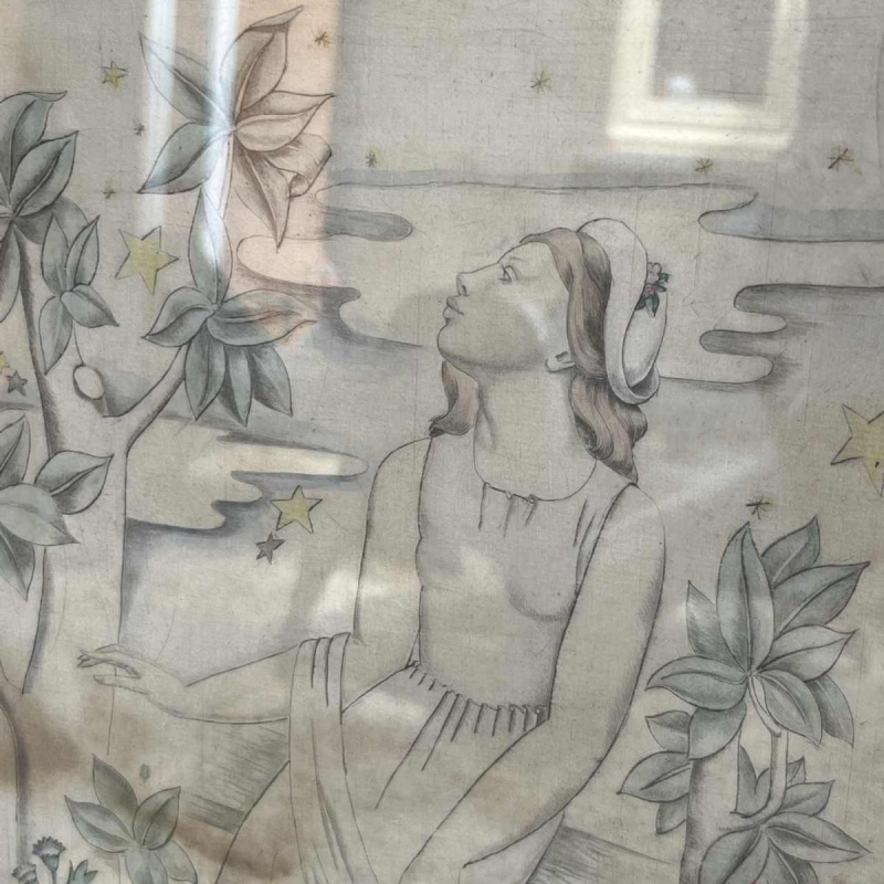 Leon NAVEZ door Jean NAVEZ "R Vivier & A Marin" paar Art Deco gravures aquatint