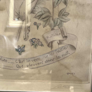 Leon NAVEZ by Jean NAVEZ "R Vivier & A Marin" pair of Art Deco engravings aquatint