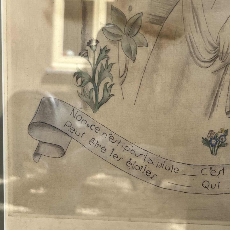 Leon NAVEZ par Jean NAVEZ "R Vivier & A Marin" paire de gravure aquatinte Art Déco