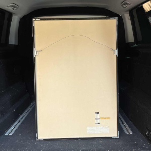 GEORGES DE VLAMYNCK "Nu abstrait" tableau / peinture / technique mixte sur papier, craie et fusain