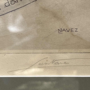 Leon NAVEZ par Jean NAVEZ "R Vivier & A Marin" paire de gravure aquatinte Art Déco