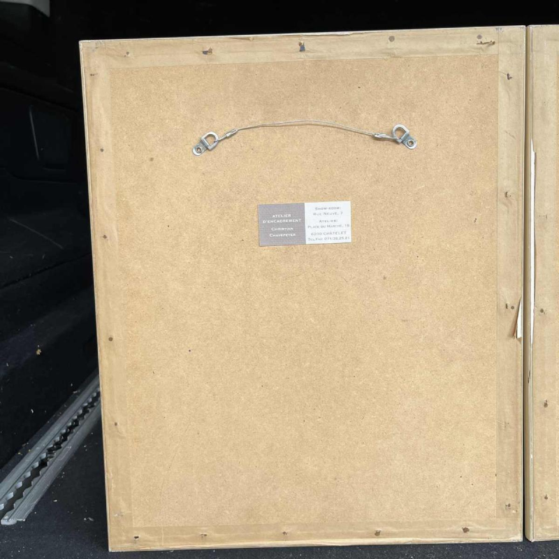 Leon NAVEZ by Jean NAVEZ "R Vivier & A Marin" pair of Art Deco engravings aquatint