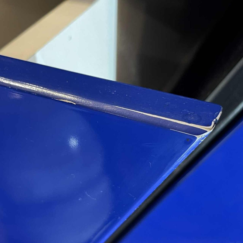 MEMPHIS stijl blauw meubilair, commode & hoge kist met 4 laden, ca 1980