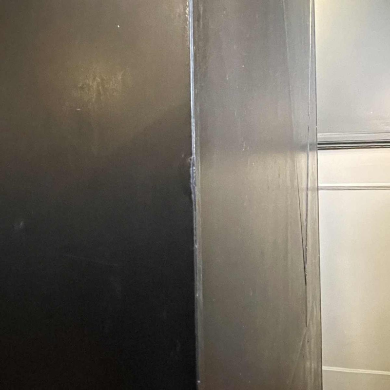 MEMPHIS stijl blauw meubilair, commode & hoge kist met 4 laden, ca 1980