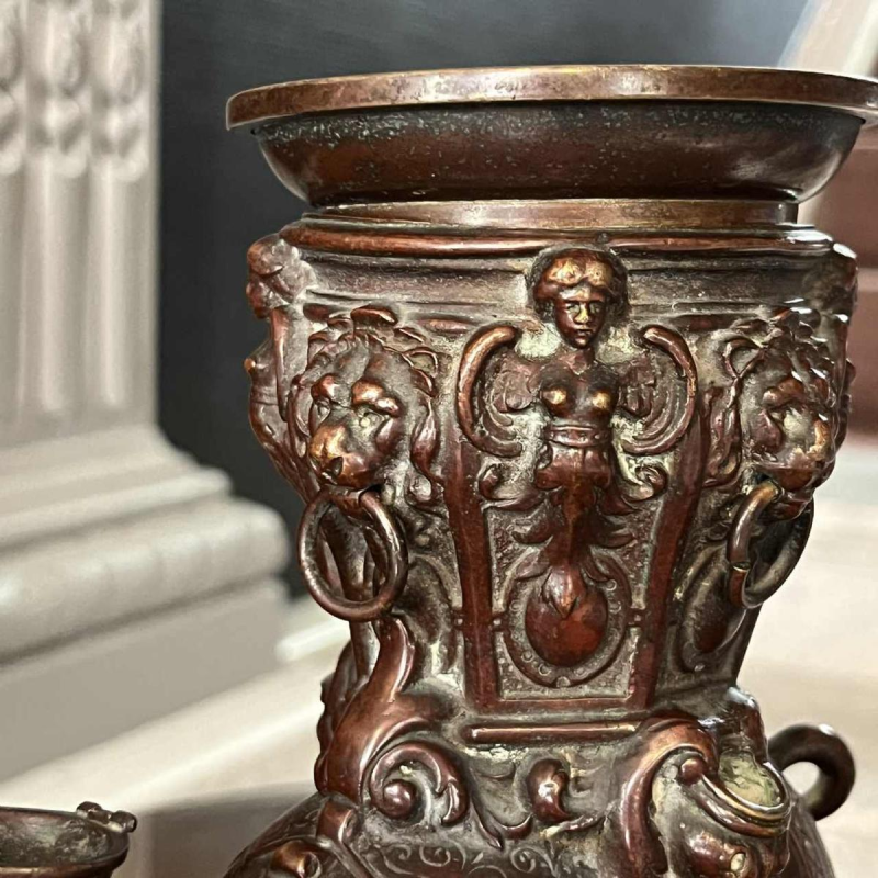 Asian bronze incense burner, elephant sculpture, early 19th century