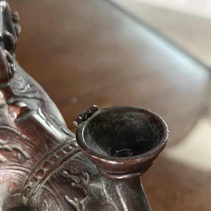 Asian bronze incense burner, elephant sculpture, early 19th century