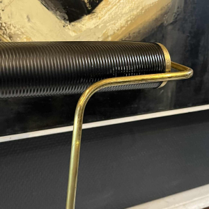 EILEEN GRAY / JUMO N71 Table or desk lamp (gold & black), modernist design, ca 1945