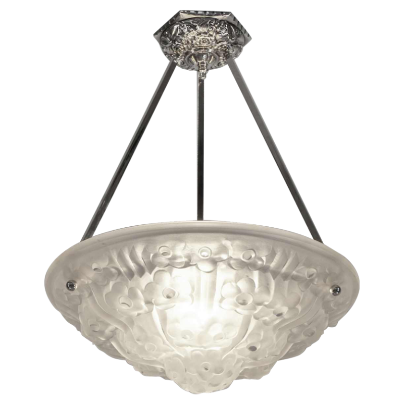 DEGUÉ : Franse 1930 art deco hanglamp