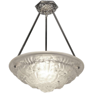 DEGUÉ : French art deco pendant ... 1930 chandelier France