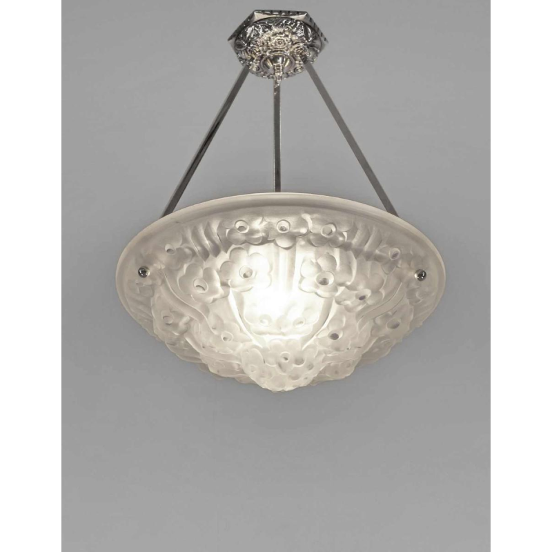 DEGUÉ : Franse 1930 art deco hanglamp