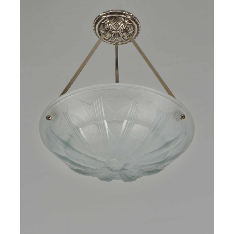 Muller freres : Franse 1930 art deco hanglamp