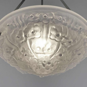 DEGUÉ : French art deco pendant ... 1930 chandelier France
