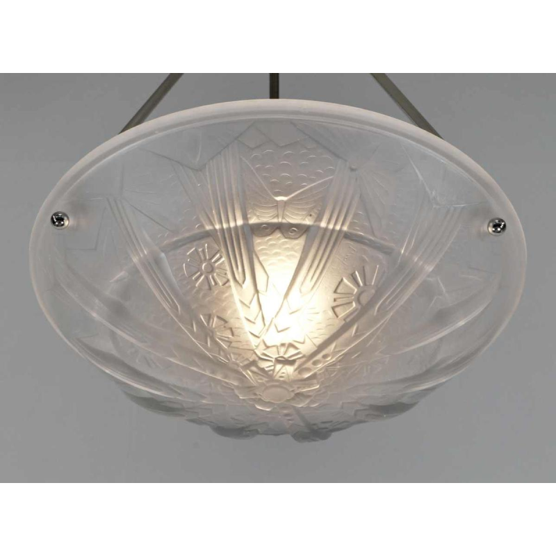 Muller freres : Franse 1930 art deco hanglamp