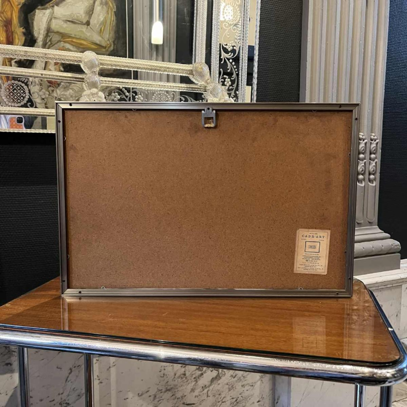 RENÉ MELS (Meulemans) ingelijste set van 2 x abstract expressionistische etsen, ca 1945