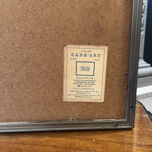 RENÉ MELS (Meulemans) ingelijste set van 2 x abstract expressionistische etsen, ca 1945