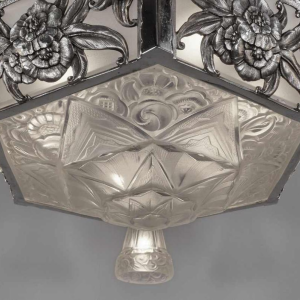 Ollier & Hanots : French art deco chandelier ... 1930 France