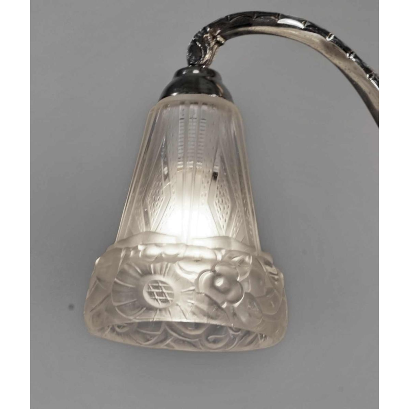 Ollier & Hanots : French art deco chandelier ... 1930 France