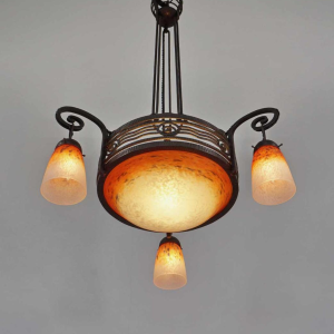 Schneider & Fournet : lustre art déco. France 1930