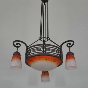 SCHNEIDER & H.Fournet : Franse 1930 art deco kroonluchter