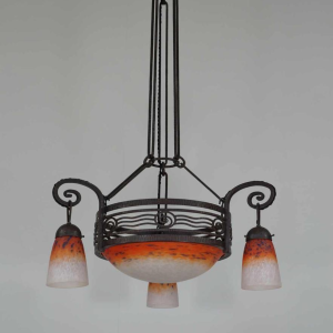 SCHNEIDER & H.Fournet : Franse 1930 art deco kroonluchter