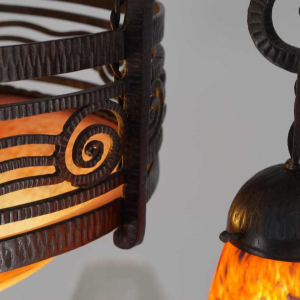 SCHNEIDER & H.Fournet : Franse 1930 art deco kroonluchter