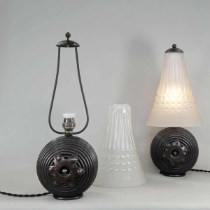 Muller freres: a pair of French art deco lamps.. 1930 France