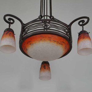 Schneider & Fournet : lustre art déco. France 1930