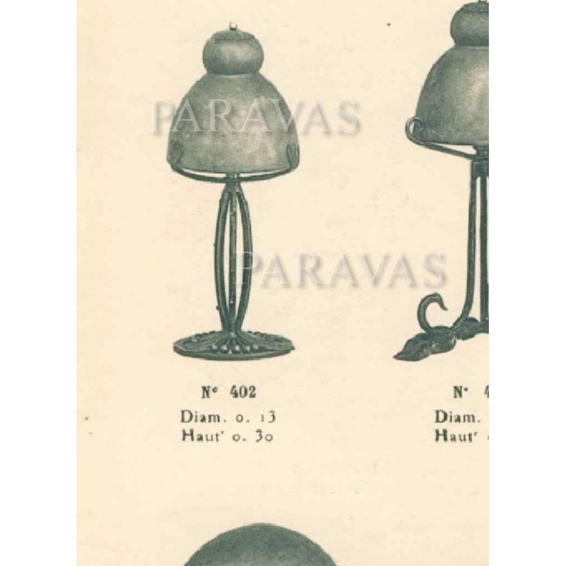 Daum & E.Gauthier : a pair of French art deco lamps.. 1930 France