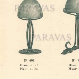 Daum & E.Gauthier : a pair of French art deco lamps.. 1930 France